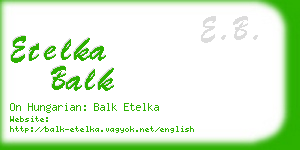 etelka balk business card